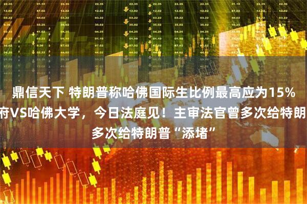 鼎信天下 特朗普称哈佛国际生比例最高应为15%！美国政府VS哈佛大学，今日法庭见！主审法官曾多次给特朗普“添堵”