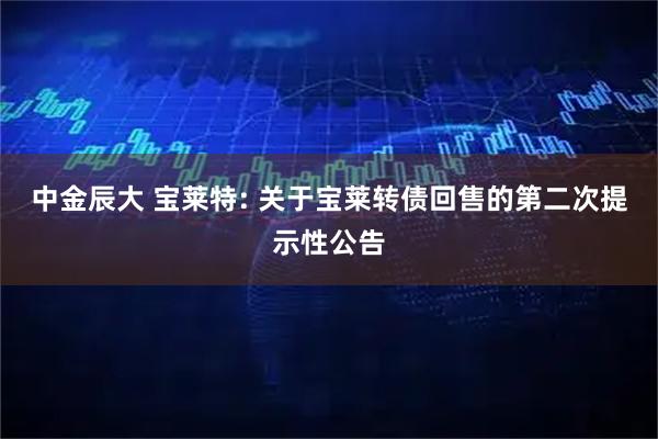 中金辰大 宝莱特: 关于宝莱转债回售的第二次提示性公告