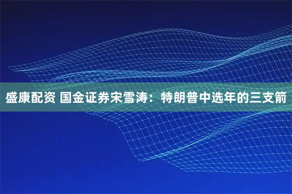 盛康配资 国金证券宋雪涛：特朗普中选年的三支箭